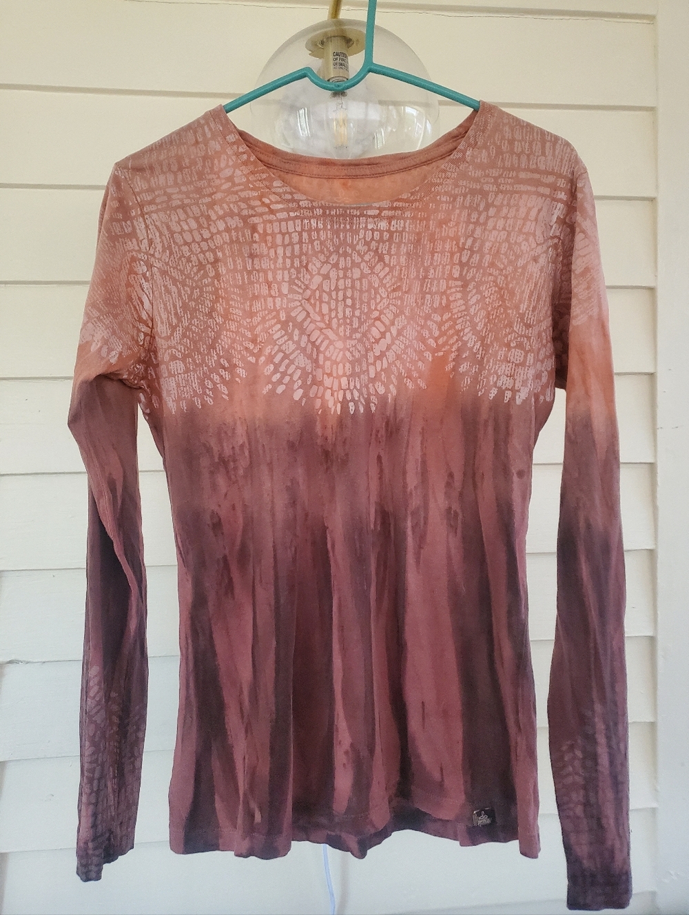 Women's Prana Long-Sleeve Ombre Print Top - Rust Mauve